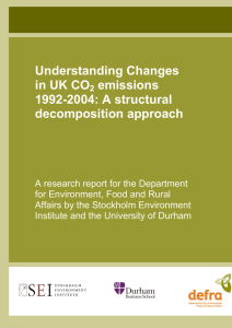 Understanding Changes in UK CO2 emissions 1992