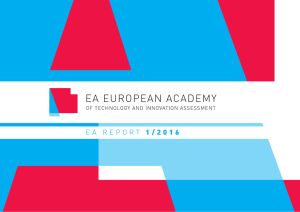 EA Report 1/2016 - EA European Academy of