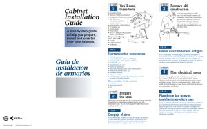 Cabinet Installation Guide Guía de instalación de armarios