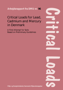 Critical Loads for Lead, Cadmium and Mercury in Denmark