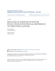 biological indices of water pollution, with special reference to fish