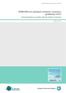 1. EMEP-EEA air pollutant emission inventory guidebook – 2013