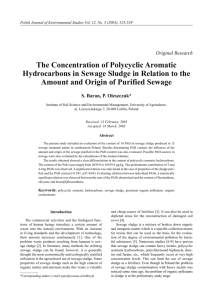 The Concentration of Polycyclic Aromatic Hydrocarbons in Sewage
