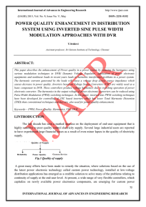 power quality enhancement in distribution system using inverted