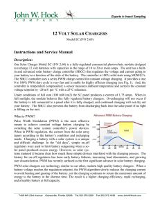 12 VOLT SOLAR CHARGERS - The John W. Hock Company