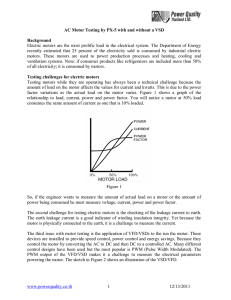 AC Motor Testing by PX-5 with and without a VSD