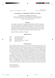 Development of a Single-Phase PWM AC Controller