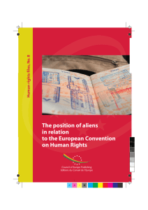 The position of aliens in relation to the European Convention on