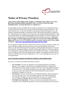 Statement of Privacy Practices
