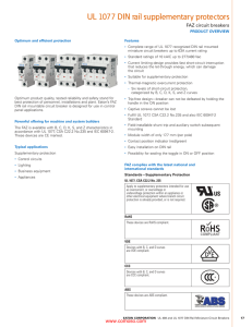 FAZ Series Thermal-magnetic Overcurrent Supplemental Protection