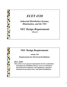 NEC Design Requirements