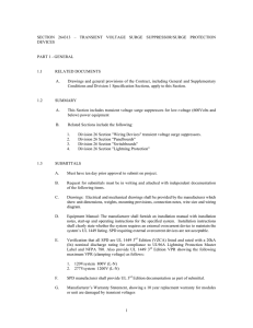 1 SECTION 264313 – TRANSIENT VOLTAGE