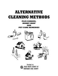 Alternative Cleaning Methods - provided by Solid Waste Agency of