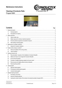 Cleaning of Conductor Rails Program 0800 - Conductix