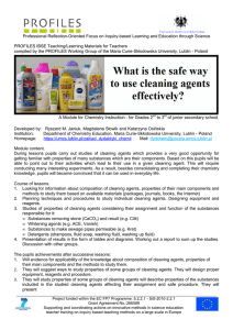 Cleaning agents - Learning Materials for Teachersx