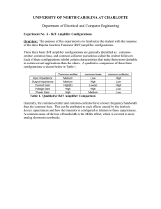 BJT Amplifier Configurations - Electrical and Computer Engineering