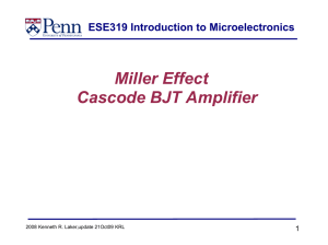Miller Effect Cascode BJT Amplifier