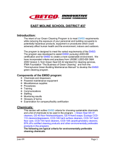 Green Cleaning Policy - East Moline School District