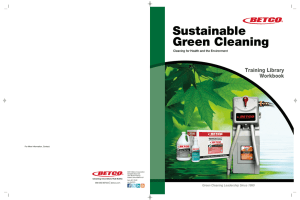 Sustainable Green Cleaning