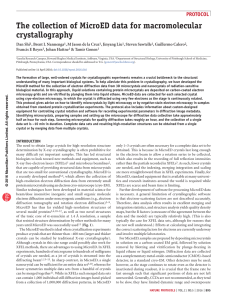 The collection of MicroED data for macromolecular