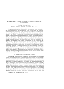 ALTERNATING CURRENT DISTRIBUTION IN CYLINDRICAL