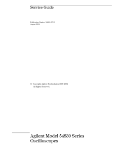 54830-Series Oscilloscopes Service Guide