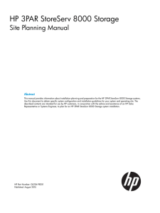 HP 3PAR StoreServ 8000 Storage Site Planning Manual