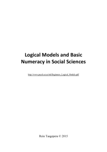 Logical Models and Basic Numeracy in Social Sciences