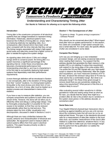 Understanding and Characterizing Timing Jitter - Techni-Tool