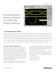 Tektronix: Applications > Automatic Measurement Algorithms for the