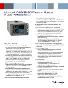 Advanced 3G/HD/SD-SDI Waveform Monitors - WFM8300