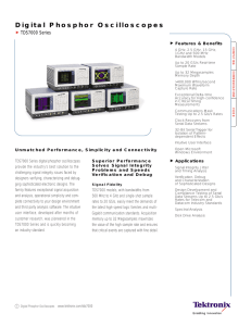 Tektronix: Products > Digital Phosphor Oscilloscopes TDS7000 Series