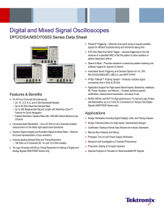 Digital and Mixed Signal Oscilloscopes - DPO/DSA