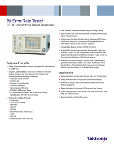 Tektronix | BERTScope BSA Data Sheet