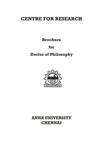 General Information for Ph.D. Programme