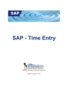 SAP – Time Entry