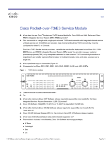 Cisco Packet-over-T3/E3 Service Module