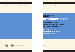UNFCCC resource guide for preparing the national communications