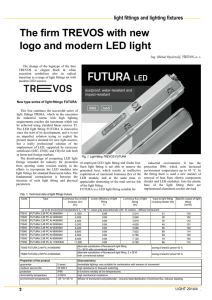 The firm TREVOS with new logo and modern LED light