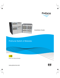 Installation Guide for the ProCurve Switch zl Modules