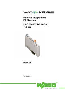 Fieldbus Independent I/O Modules 2 AO 0/+-10V DC 16 Bit 750