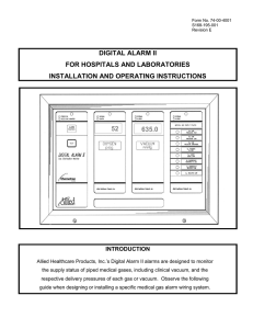 Digital Alarm II for Hospitals and Labs