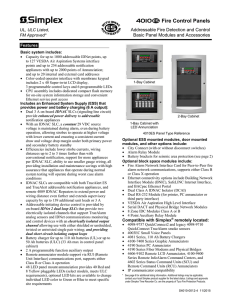4010 ES Series 4010 ES Fire Control Panels