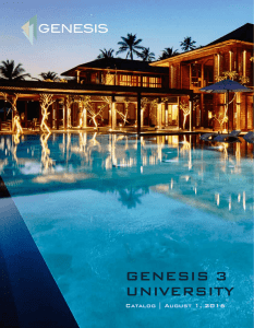 Genesis 3 University Catalog