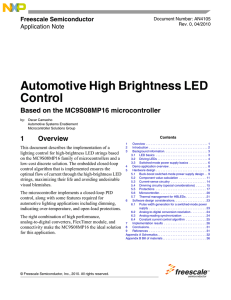 Automotive High Brightness LED Control Based on the