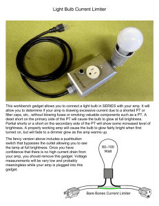 This workbench gadget allows you to connect a light bulb in SERIES