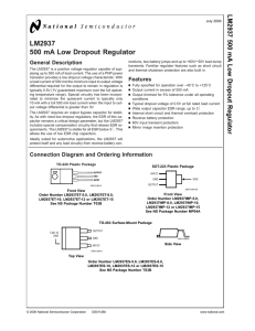 LM2937 500 mA Low Dropout Regulator