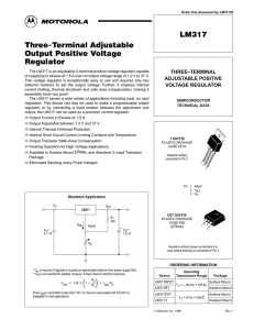 LM317 Three-Terminal Adjustable Output Positive