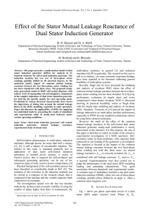 Effect of the Stator Mutual Leakage Reactance of Dual Stator