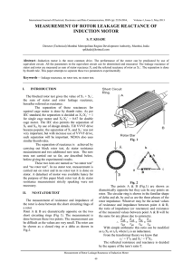measurement of rotor leakage reactance of induction motor
